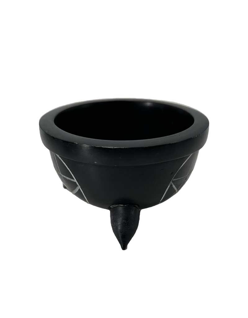 Pentacle Soapstone Charcoal Burner 4"D