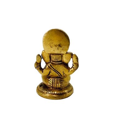Lord Ganesh Brass Statue 2.5"H