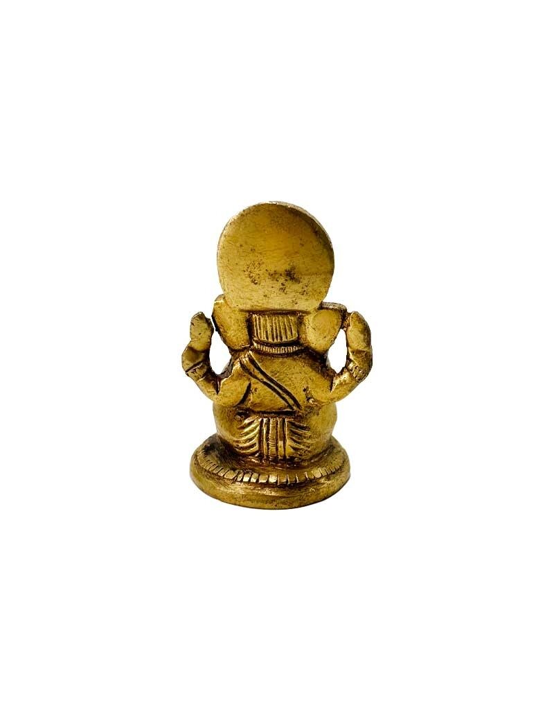 Lord Ganesh Brass Statue 2.5"H