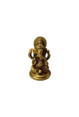 Lord Ganesh Brass Statue 2.5"H