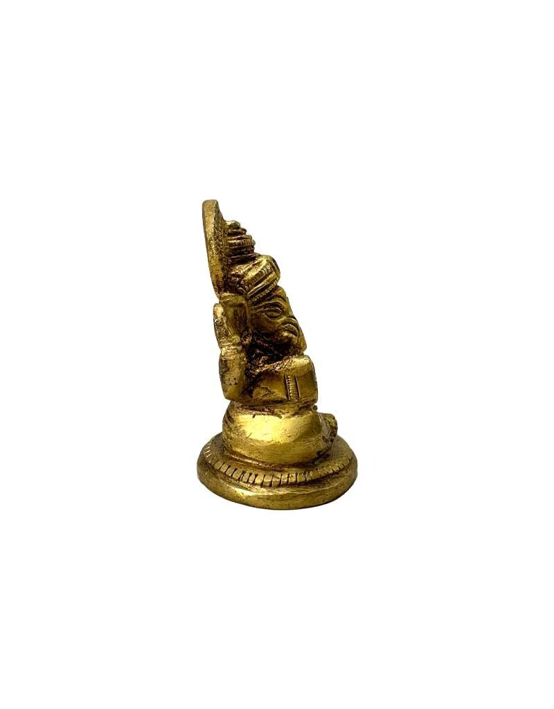 Lord Ganesh Brass Statue 2.5"H