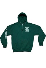 Mushroom Classic Logo Zip-Up Hoodie Forest Green