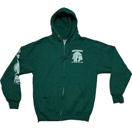 Mushroom Classic Logo Zip-Up Hoodie Forest Green