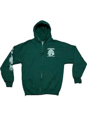 Mushroom Classic Logo Zip-Up Hoodie Forest Green