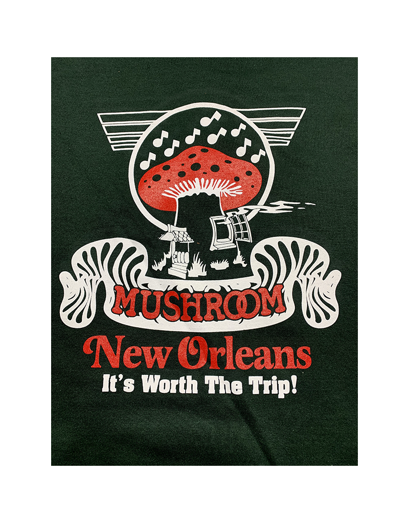 Mushroom Classic Logo Zip-Up Hoodie Forest Green