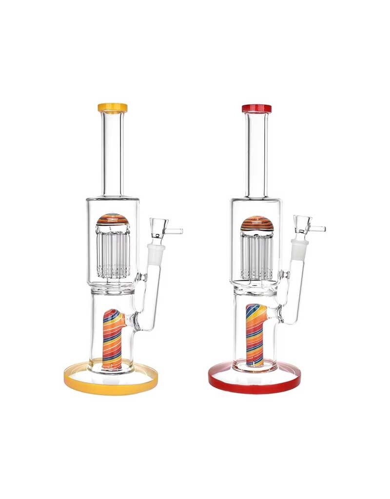 12" Burgeoning Bliss 9 Arm Tree Color Swirl Water Pipe