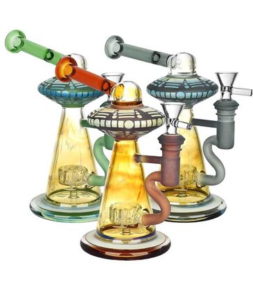 8" Take Me To Your Leader Disc Perc Water Pipe