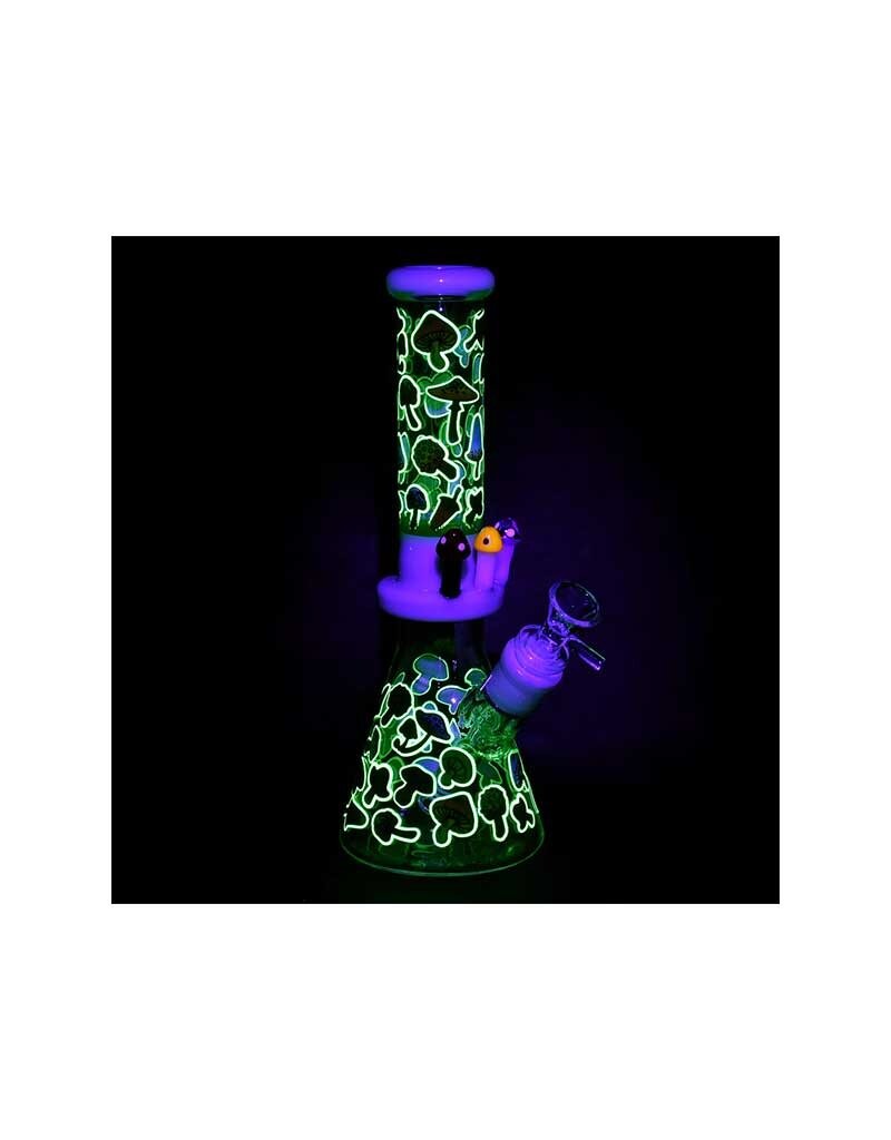 10" Friendly Fungus Glow In The Dark Water Pipe