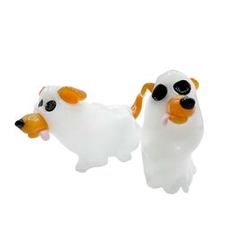 Nick-O Dog in Ghost Costume Hand Pipe