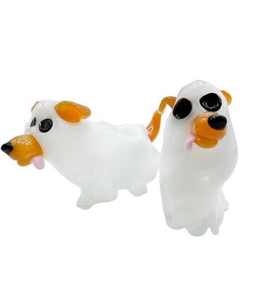 Nick-O Dog in Ghost Costume Hand Pipe