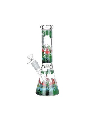 14" Pulsar Chillin' Flamingos Beaker Water Pipe