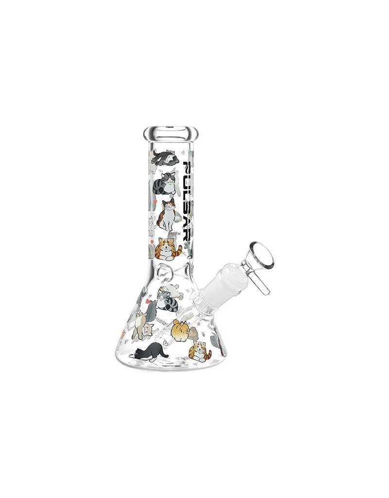 8" Pulsar Kitten Coral Beaker Water Pipe