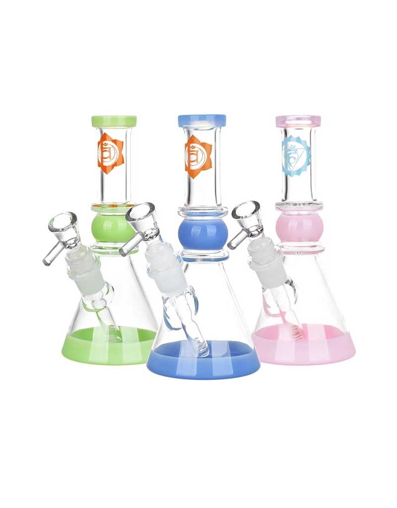 7" Om Sweet Om Chakra Beaker Water Pipe
