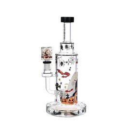 10" Pulsar Laughing Jack-O-Lantern Matrix Perc Water Pipe