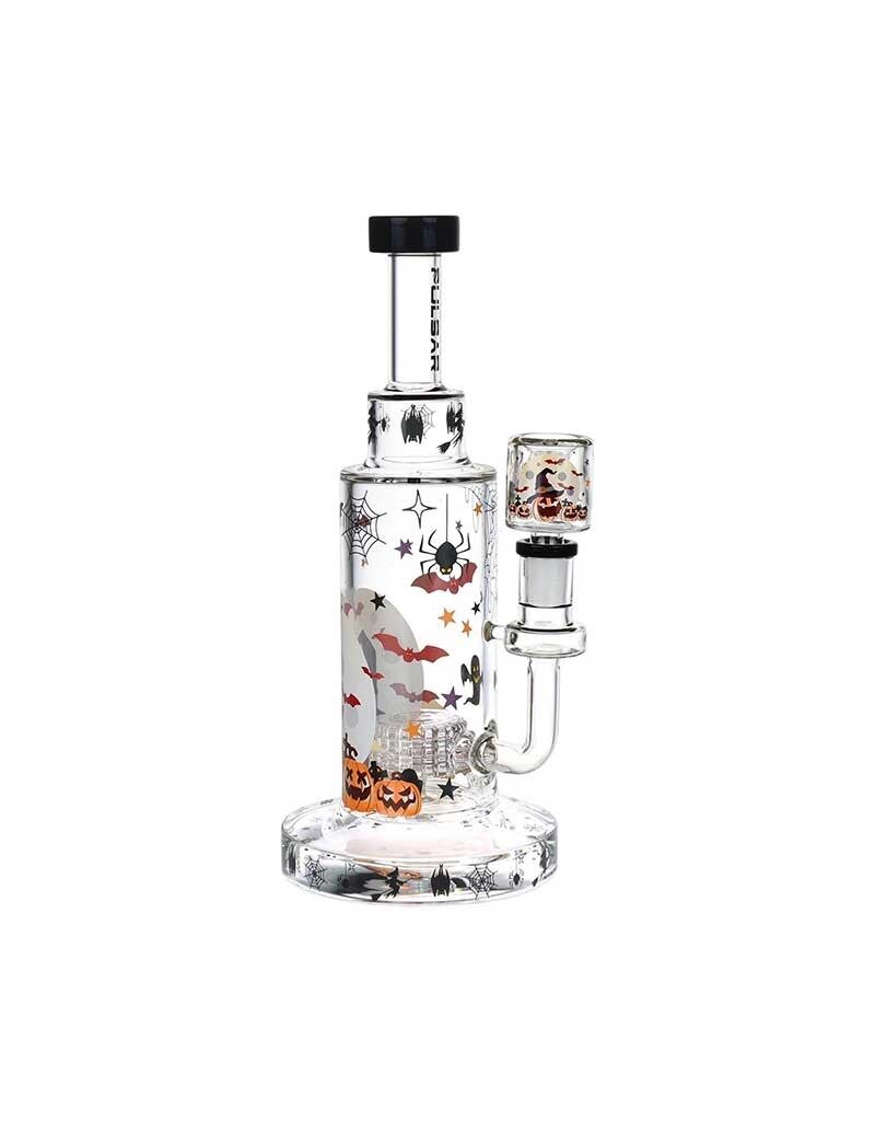 10" Pulsar Laughing Jack-O-Lantern Matrix Perc Water Pipe
