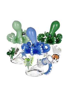 6" Sculpted Octopus Reef Water Pipe