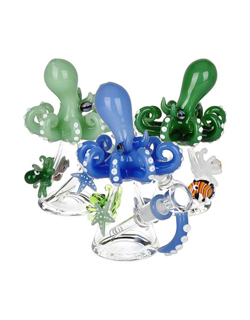 6" Sculpted Octopus Reef Water Pipe