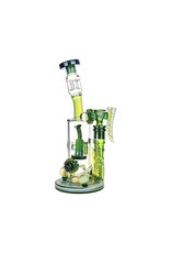 10" Enchanted Land Glass Mini Honeycomb Ladder Diffuser Water Pipe