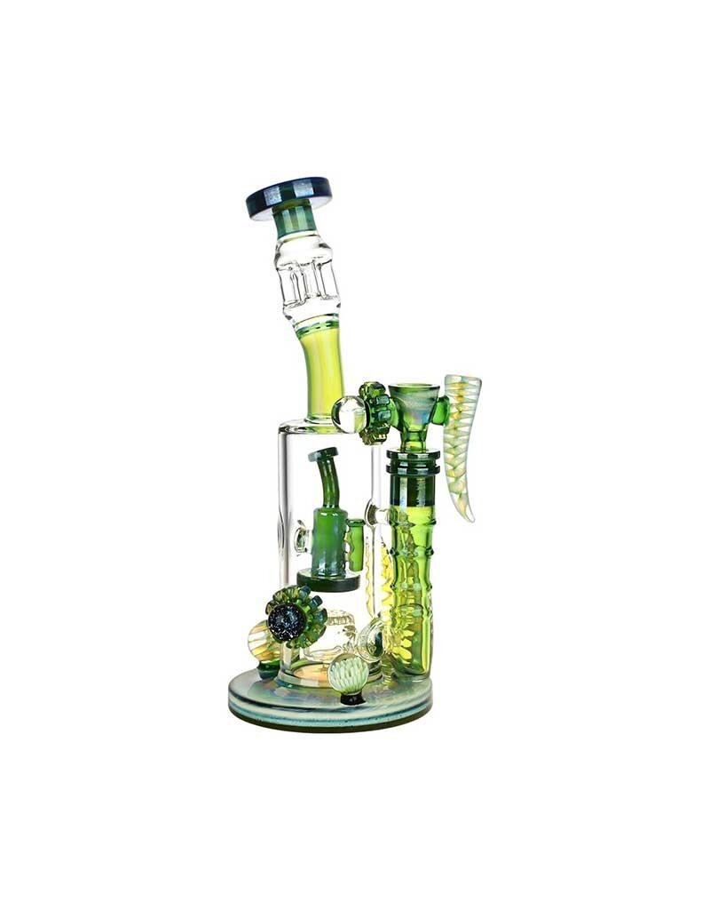 10" Enchanted Land Glass Mini Honeycomb Ladder Diffuser Water Pipe