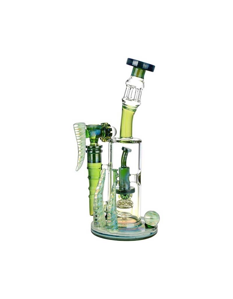 10" Enchanted Land Glass Mini Honeycomb Ladder Diffuser Water Pipe