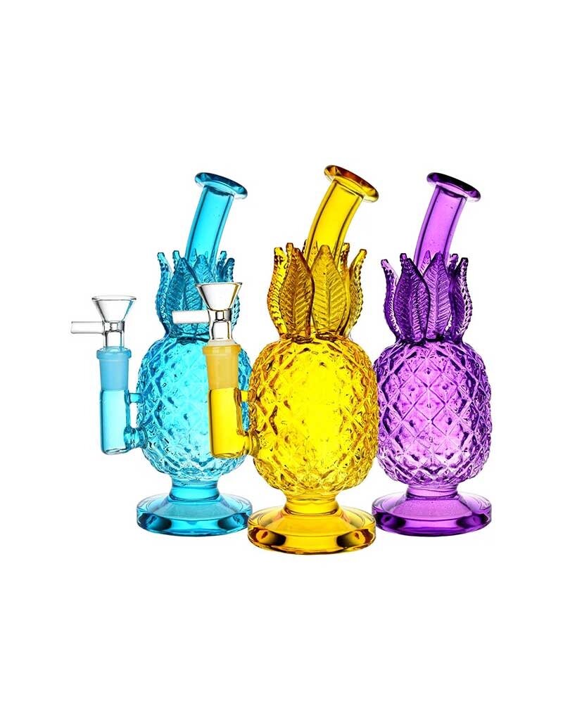 8" Hospitality Glass Pineapple Water Pipe