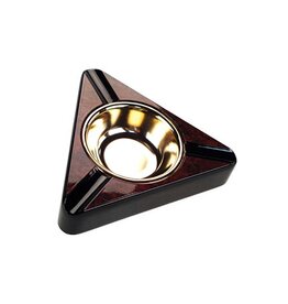 Triangular Cigar Ashtray - Faux Burl