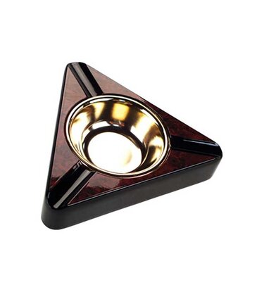 Triangular Cigar Ashtray - Faux Burl