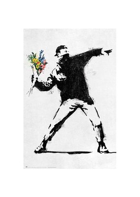 Banksy - Flower Bomber Poster 24" x 36"