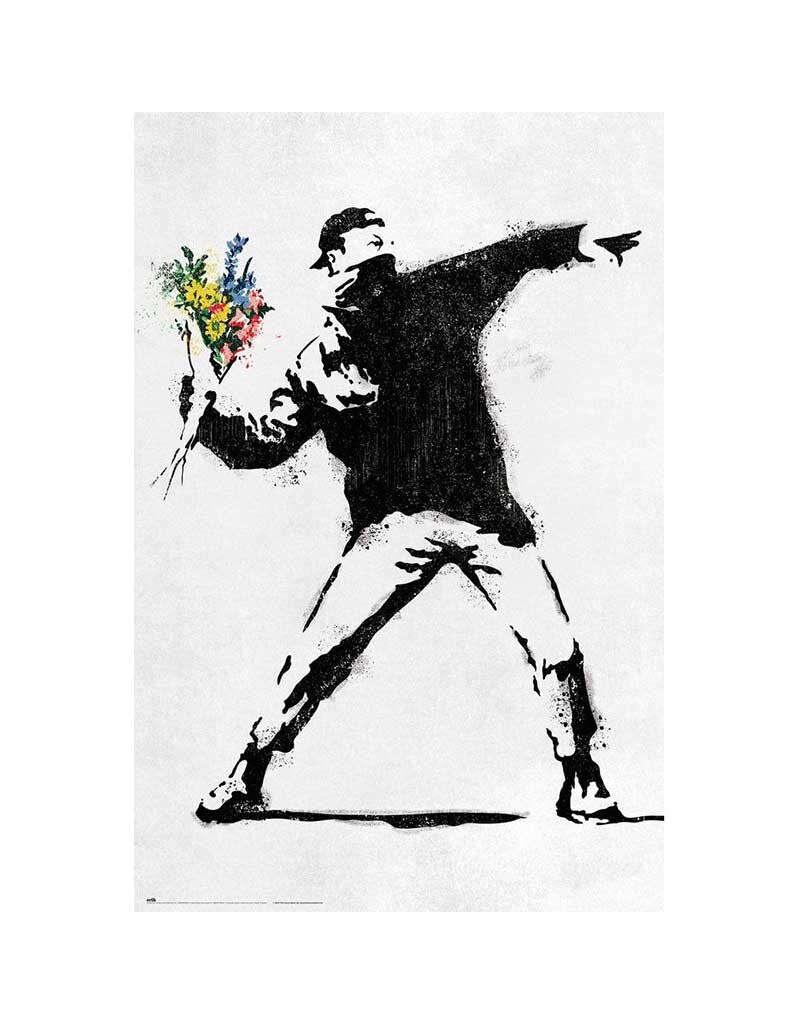 Banksy - Flower Bomber Poster 24" x 36"