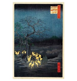 Hiroshige - Foxfire Poster 24"x36"