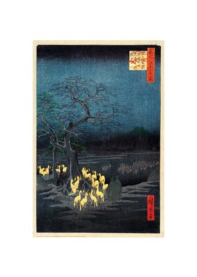 Hiroshige - Foxfire Poster 24"x36"