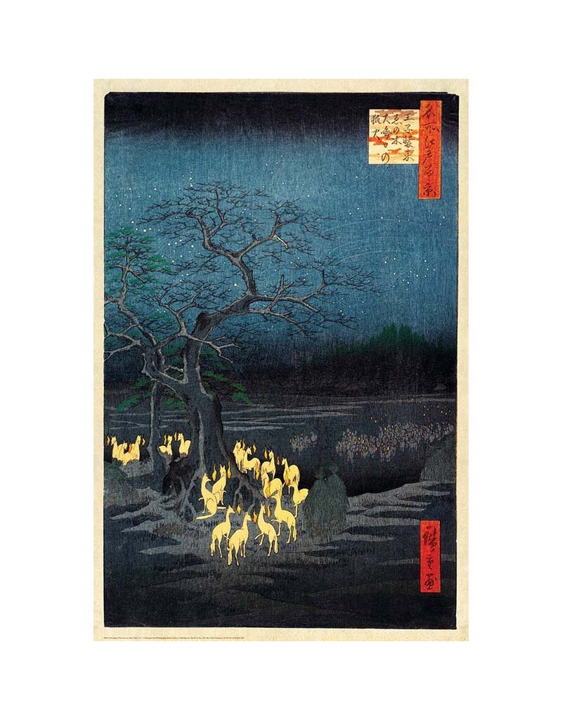 Hiroshige - Foxfire Poster 24"x36"