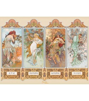 Mucha - The Four Seasons Poster 36"x24"