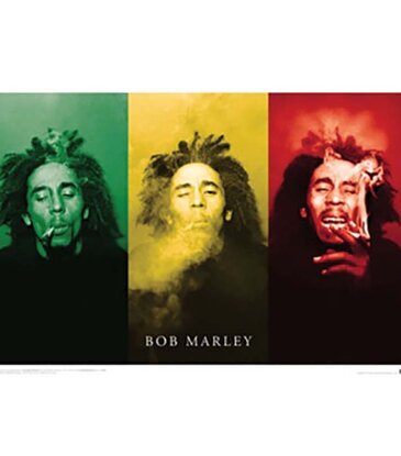 Bob Marley - Smoke Trio Poster 36"x24"