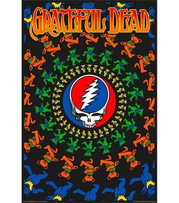 Grateful Dead - Bear Circle Blacklight Poster 24"x36"