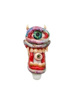 5" Monster Mouth Eye Mike Glass Hand Pipe
