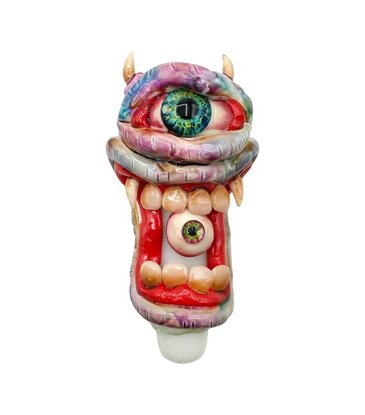 5" Monster Mouth Eye Mike Glass Hand Pipe