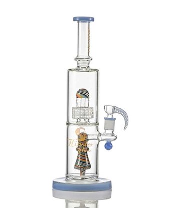 Hipster Glass 14" Hipster Dual Chamber Worked Matrix and Cone Perc Water Pipe