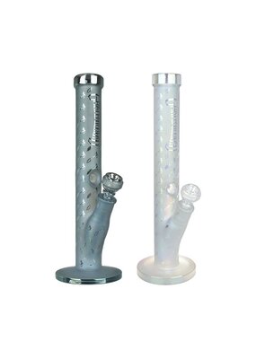 15.5" Pulsar Grateful Dead Bolts And Skellies Straight Tube Water Pipe