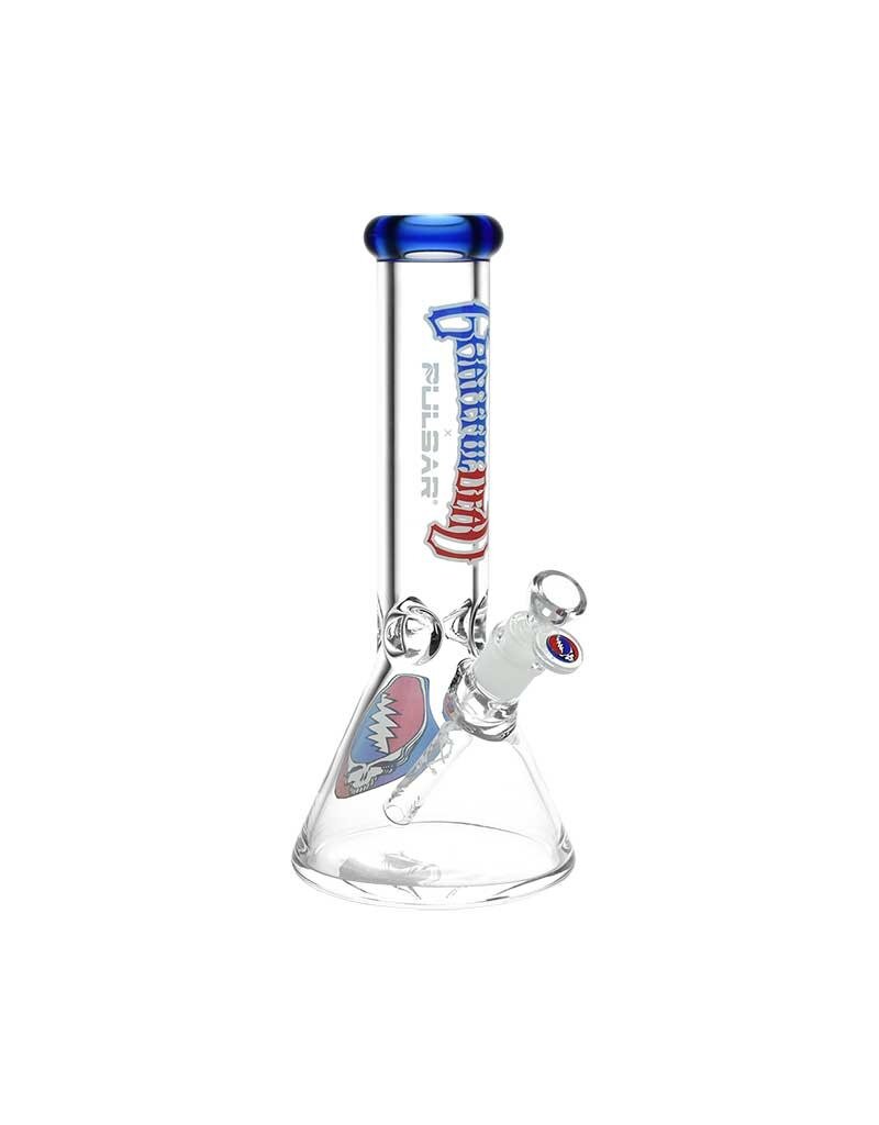 11.75" Pulsar Grateful Dead Steal Your Face Beaker Water Pipe