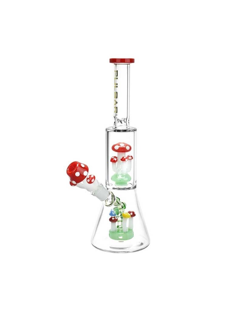 11.75" Pulsar Shroom Life Glass Beaker Water Pipe