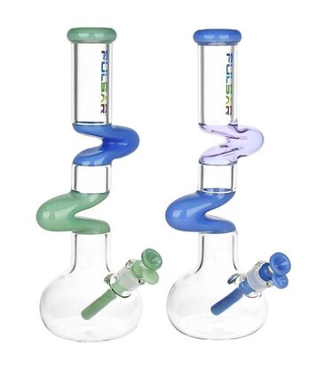 Pulsar 15" Pulsar Paths Of Joy Zig Zag Water Pipe