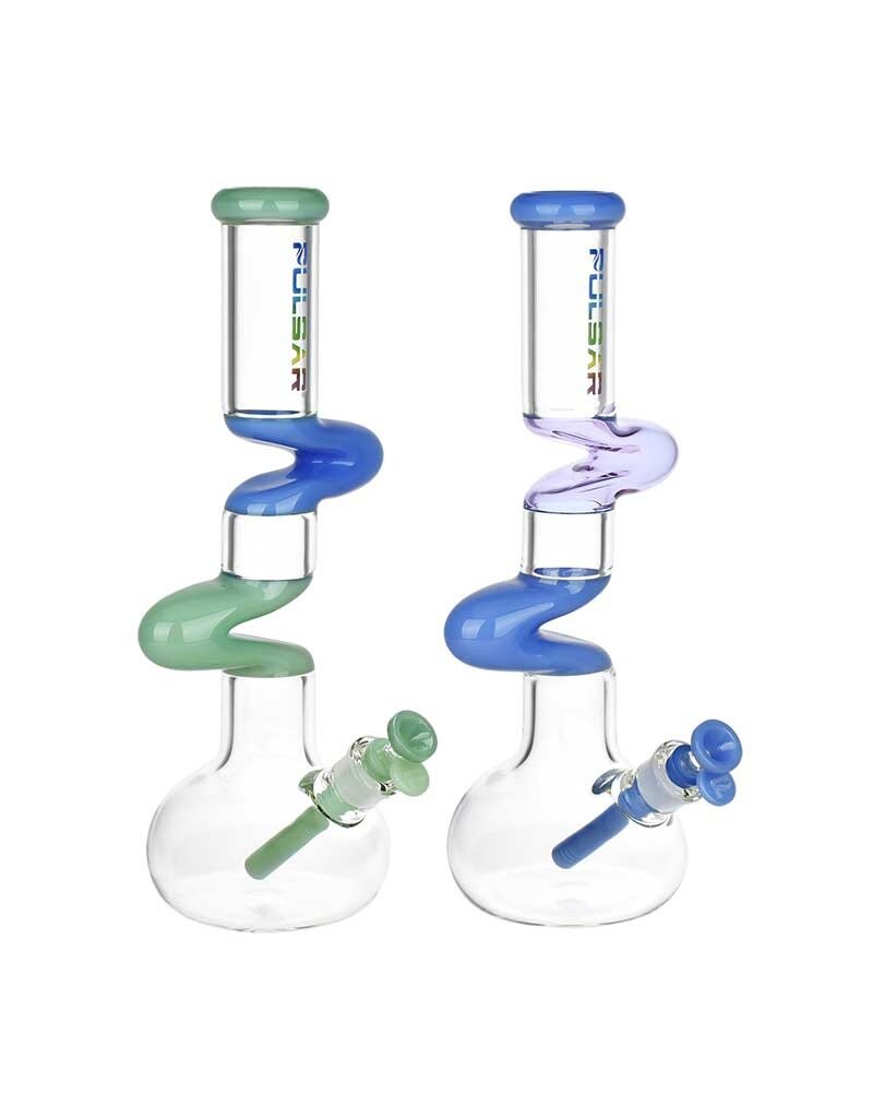 15" Pulsar Paths Of Joy Zig Zag Water Pipe