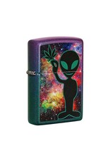 Alien With Marijuana Leaf Iridescent - Zippo Lighter