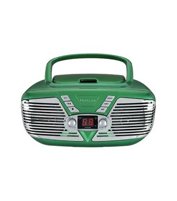 PROSCAN Proscan® Retro-Style CD/Radio Boom Box PRCD211 - Green