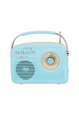 Supersonic Retro Portable AM/FM Radio w/ Bluetooth - Blue
