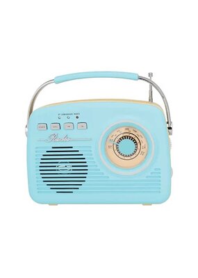 Supersonic Retro Portable AM/FM Radio w/ Bluetooth - Blue
