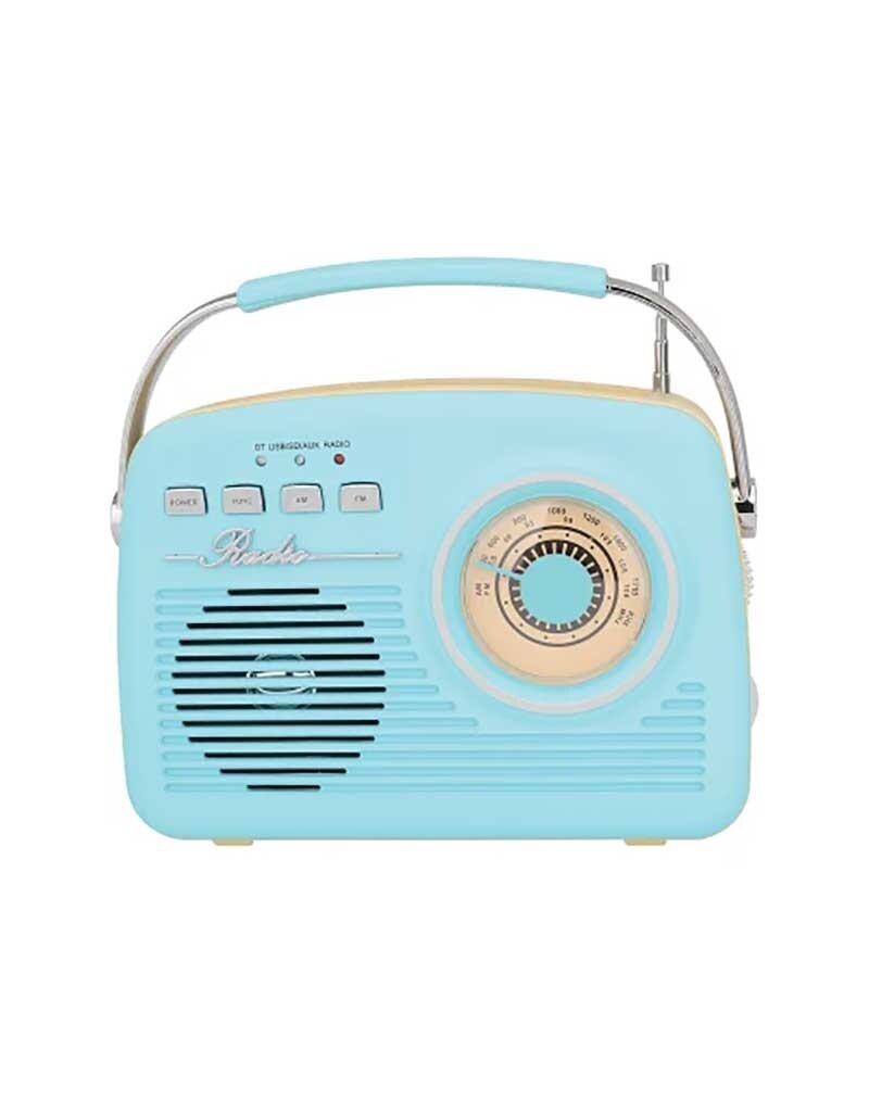 Supersonic Retro Portable AM/FM Radio w/ Bluetooth - Blue