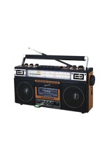 Supersonic Retro 4-Band Radio and Cassette Player w/ Bluetooth - Wood