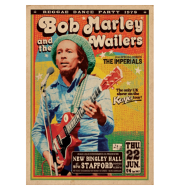 Bob Marley Bingley Hall Reggae Dance Party 1978 Poster 24"x36"